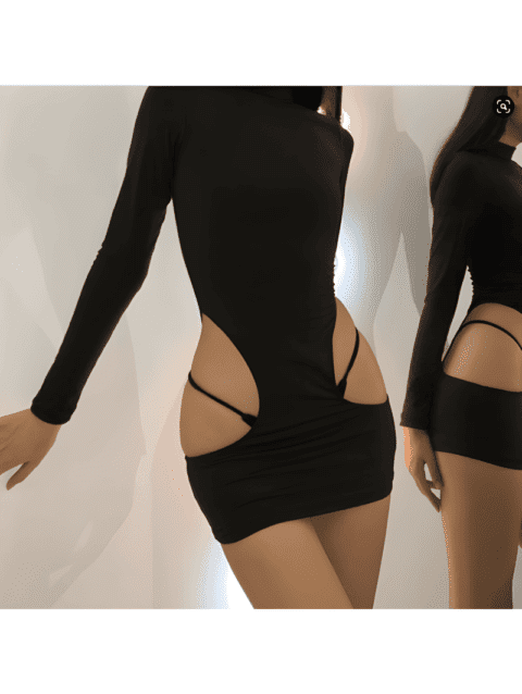 cut out dress ,,black