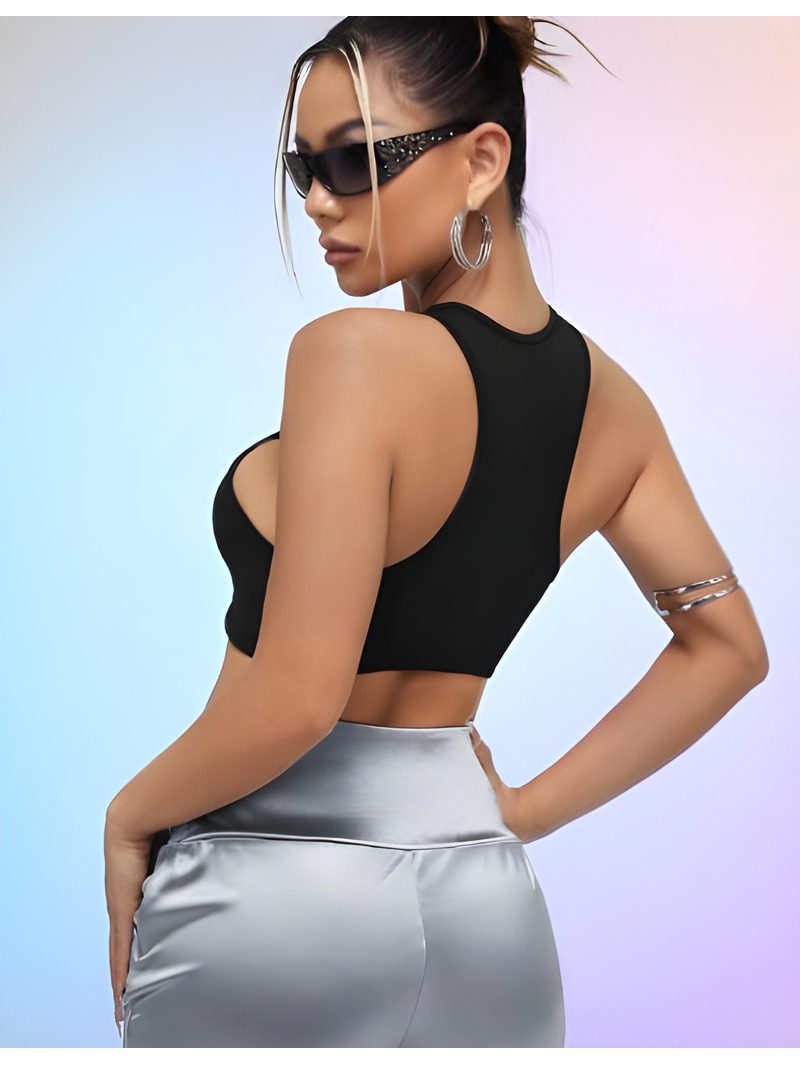 Tank Crop Top PDF Sewing Pattern black Tank Crop Top PDF Sewing Pattern