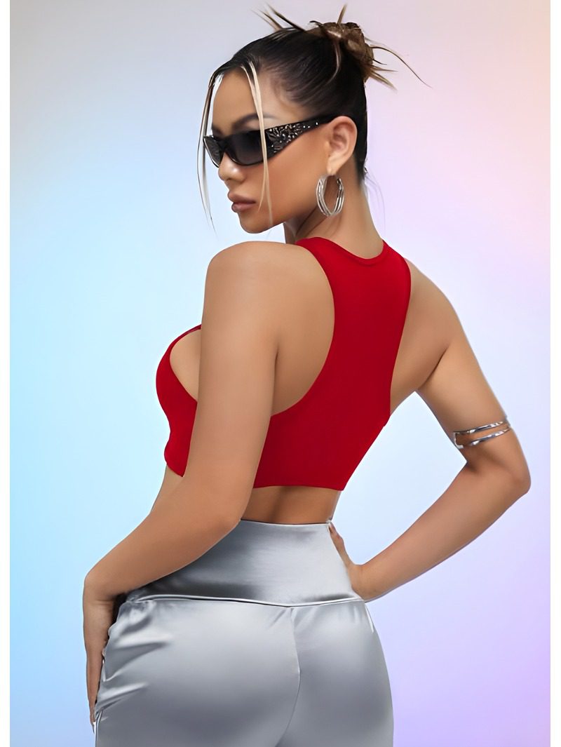 Tank Crop Top PDF Sewing Pattern red Tank Crop Top PDF Sewing Pattern