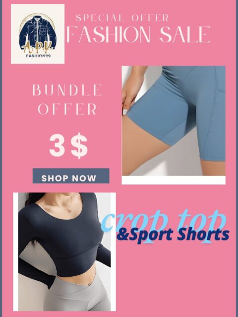 Open Back Crop Top & Side Pocket Shorts