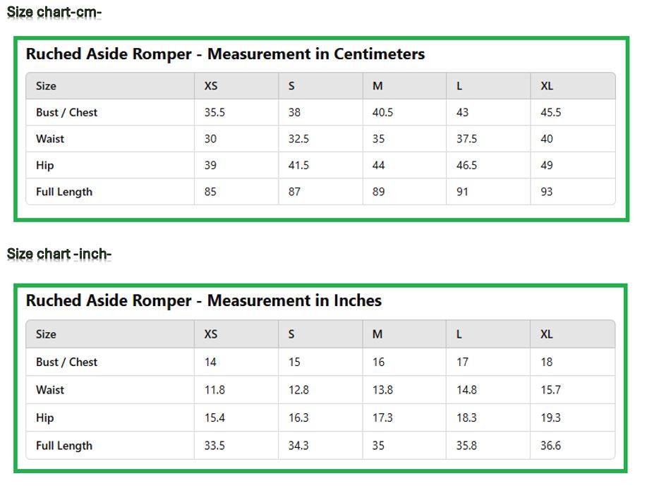 Capture-300 RUCHED ASIDE ROMPER