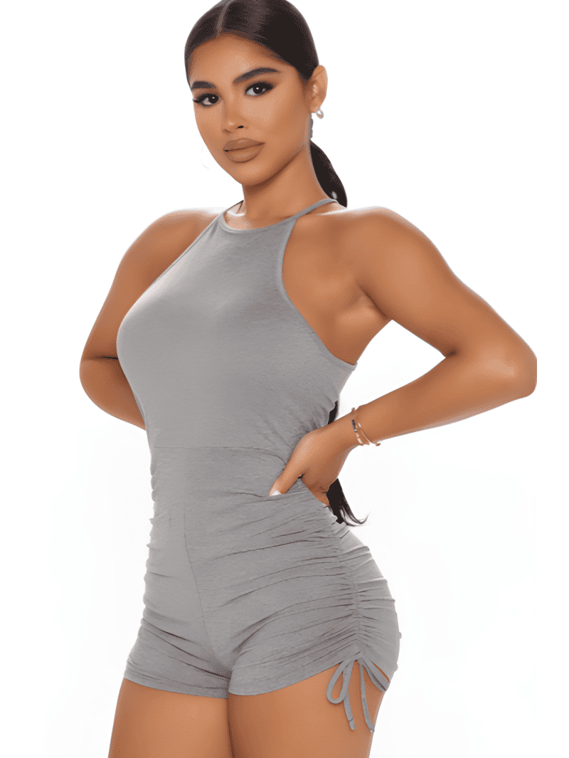 RUCHED ASIDE ROMPER (2) RUCHED ASIDE ROMPER