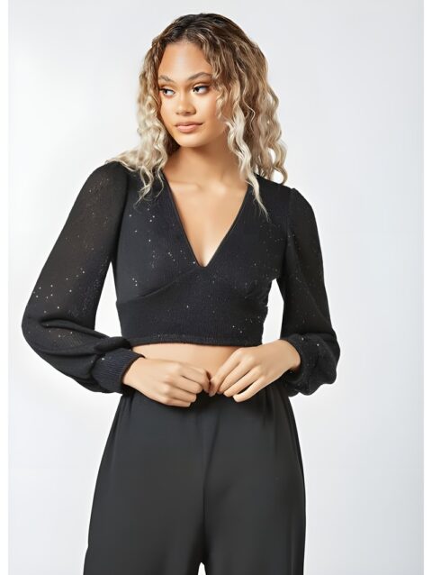 Sequins long sleeve blouse