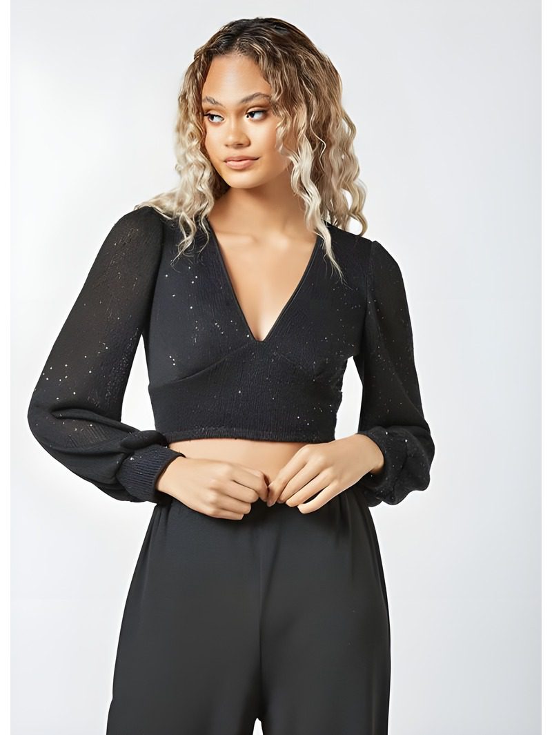 Sequins long sleeve blouse Sequins long sleeve blouse