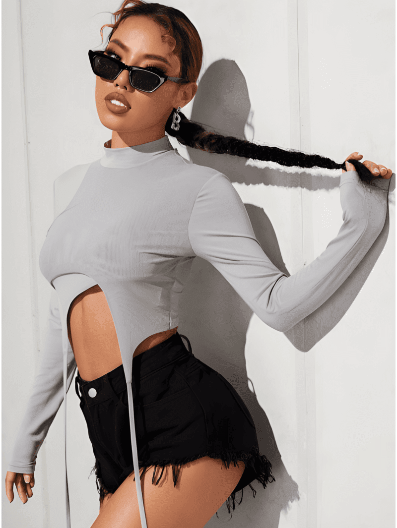 mock neck crop top (2) mock neck crop top