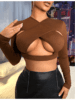 Cross cut Crop Top ,sexy