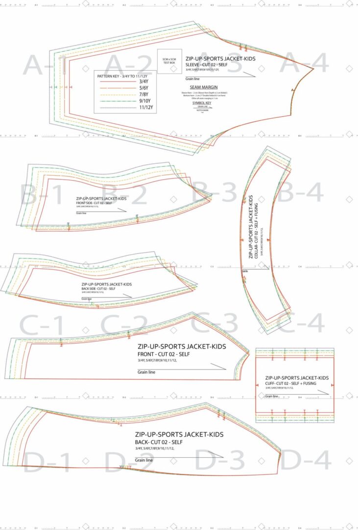 A4 Print template-layer pattern