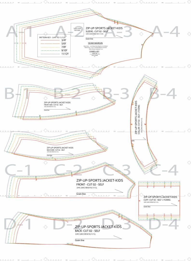 US-LETTER Print template-layer patern