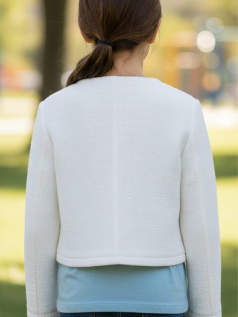 WHITE-Grills Tweed Jacket