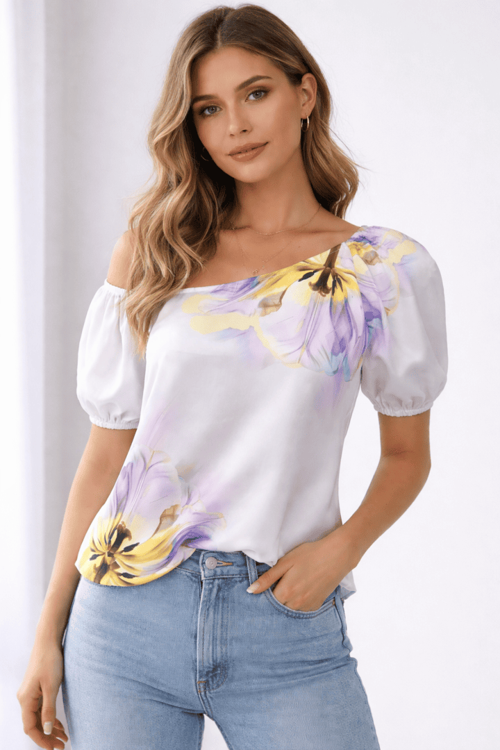 Short Sleeve Slash Neck Sewing Pattern Short Sleeve Slash Neck Sewing Pattern